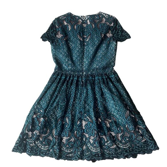 Eliza J Green Black Lace Dress Size 6 - Picture 3 of 16